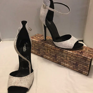 BLACK & WHITE (DALMATION) HEELS